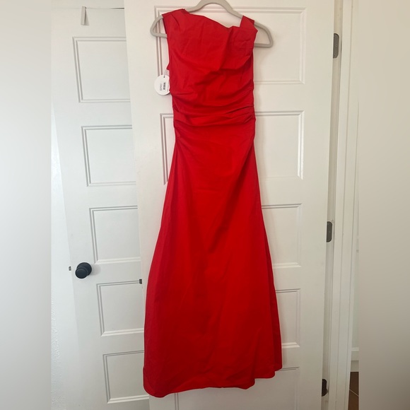 STAUD Maxi Phare Dress Red Rose - Picture 1 of 5